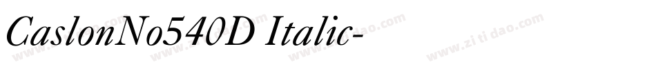 CaslonNo540D Italic字体转换